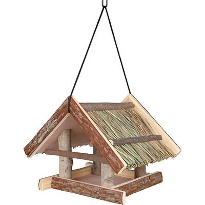 Trixie Natural Living krmítko závesné so strechou z trávy 25 x 25 x 25 cm