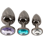 Anos Metal Butt Plug Set Black