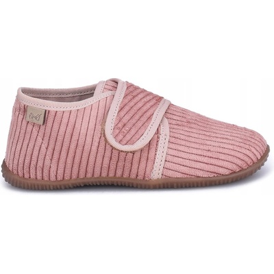 Emel EK 5000D detské barefoot papuče z manšestru ružové