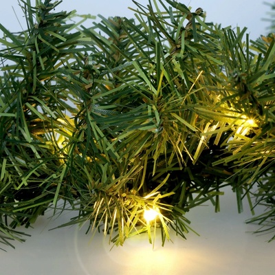 Solight LED vánoční girlanda s jehličím 7m 112x LED časovač 230V IP44