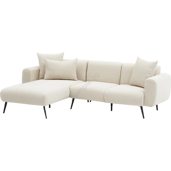Asir L-образен ъглов диван pisa, кремав, ляв (as3138)