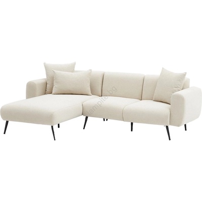 Asir L-образен ъглов диван pisa, кремав, ляв (as3138)