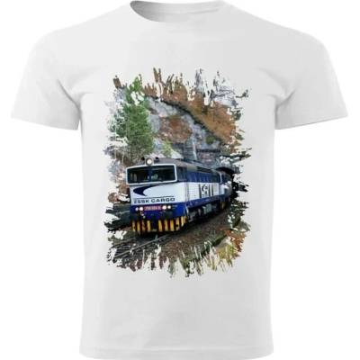 dětské tričko s lokomotivou 756 004-8 bílé