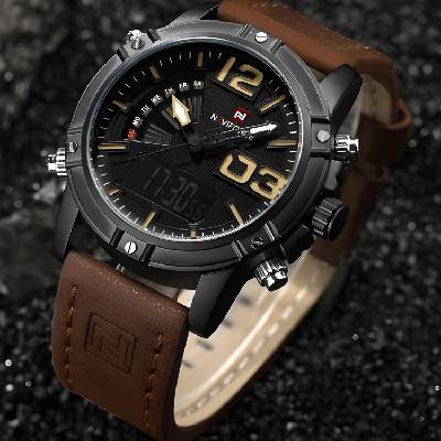 Naviforce Часовник naviforce wa-2848 - Тъмно кафяво / Черно kp2848 (wa-2848)