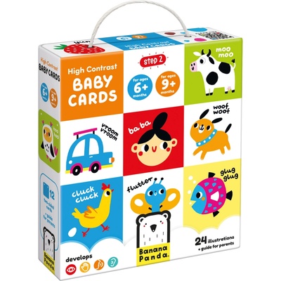 Banana Panda Karty pro miminka s vysokým kontrastem