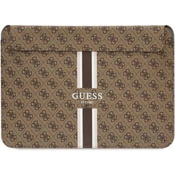 GUESS Guess 4G Printed Stripes калъф за лаптоп, 16", кафяв