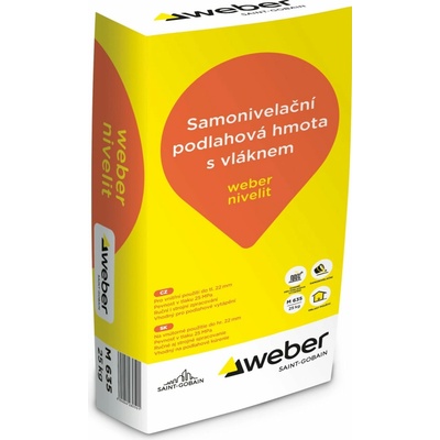 Weber Webernivelit samonivelizačná vyrovnávacia podlahová hmota 1 paleta | 42 ks/25 kg | 1 050 kg
