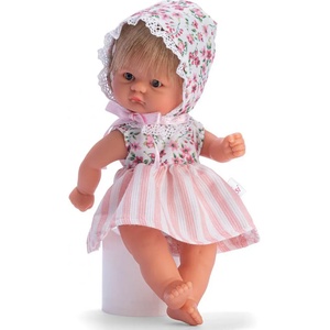 Asi Dolls Кукла Asi Dolls Bomboncin - Бебе Чикита, с шапка на цветя и дантели, 20 cm (116400)