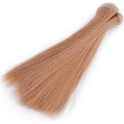 Vlasy pro panenku S 15cm - č. 2 světle hnědá