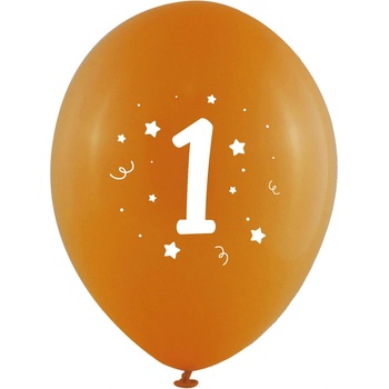 Image 1 of Globos Festival БАЛОНИ 10 БР. 12" - 30 СМ С ПЕЧАТ - ЦИФРА 1