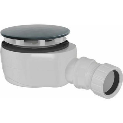 Polysan Sifón do sprchovej vaničky, nízky 90 mm, DN40, gun metal 17916GM