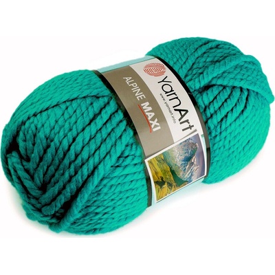 Pletací příze Alpine maxi 250 g Varianta: 6 (675) zelenomodrá tm., Balení: 1 ks