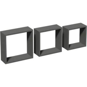 DOMAX ЕТАЖЕРКИ КВАДРАТНИ fss 100 270/240/210мм СИВ К-КТ 3бр (67222 , 66668)