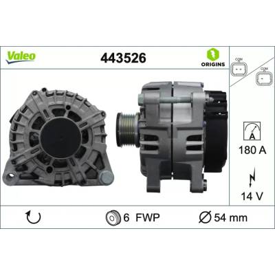 VALEO Alternátor VALEO ORIGINS NEW VA 443526