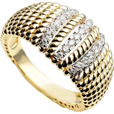 Stuchlík zlatý prsten s diamanty 30364