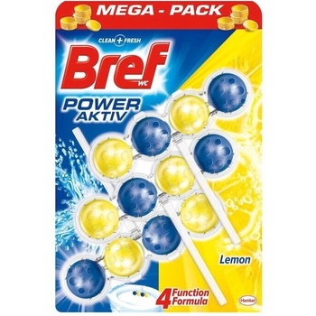 Bref Power Activ Лимон топчета за тоалетна 3*50гр (878654345467)