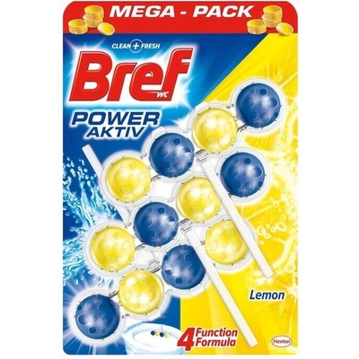 Bref Power Activ Лимон топчета за тоалетна 3*50гр (878654345467)