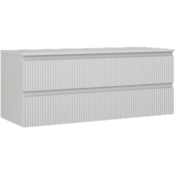 Mexen Rivel баня шкаф под мивка 120 см с плот, 2 чекмеджета, набраздена, сива мат - 91A20-12047-2-BFFC62 (91A20-12047-2-BFFC62)