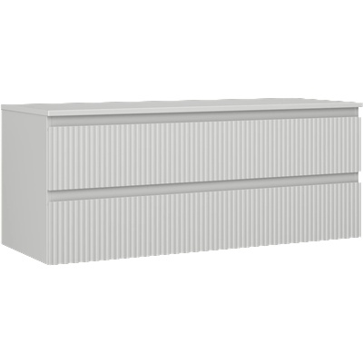 Mexen Rivel баня шкаф под мивка 120 см с плот, 2 чекмеджета, набраздена, сива мат - 91A20-12047-2-BFFC62 (91A20-12047-2-BFFC62)