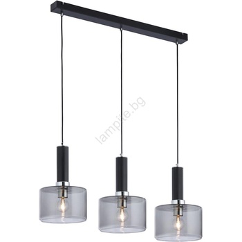 JUPITER 1860 - VA3 - Полилей на въже VANES 3xE27/60W/230V сребърна/черна (10701860)