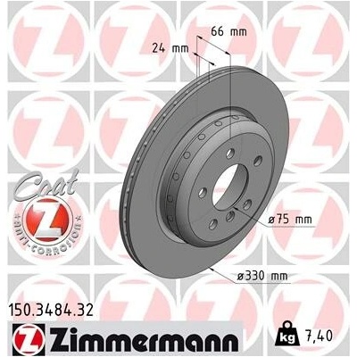 Brzdový kotúč ZIMMERMANN 150.3484.32 (150348432)