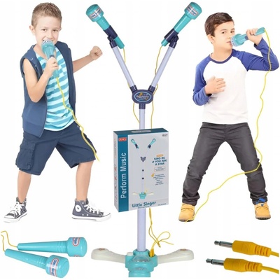 Sada pro Karaoke Dva mikrofony Zvukové efekty Světelné Stativ Reproduktor