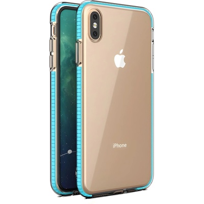 Apple Pокривало Spring clear TPU за Apple iPhone XS Max - Тюркоазен KP8628