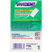 Perfetti Vivident Xylit zelená mäta žuvačky 67,5g