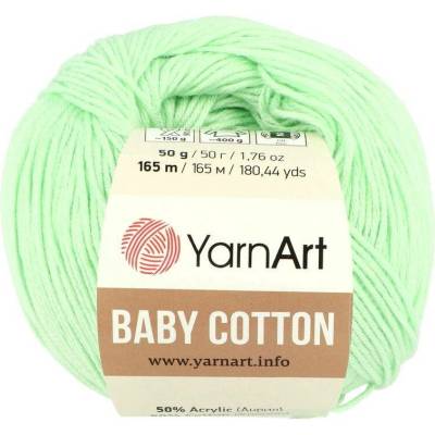 YarnArt Baby Cotton 435 jablečná zelená světla