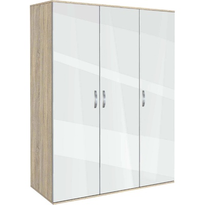 Bogdan Furniture G Трикрилен гардероб Memo. bg, модел BM-Ava 3, ГБ сонома и бяло гланц