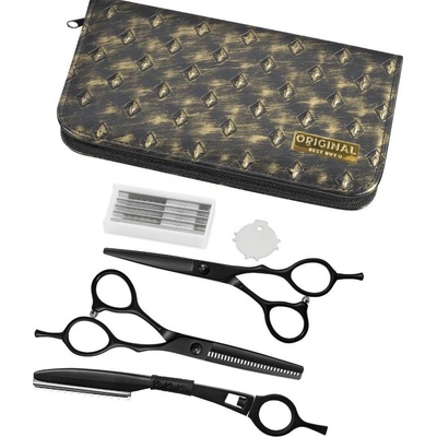 Original Crocotrax 2.0 Scissor Kit - strihacie a efilačné nožnice, zrezávač + žiletky ( v púzdre )