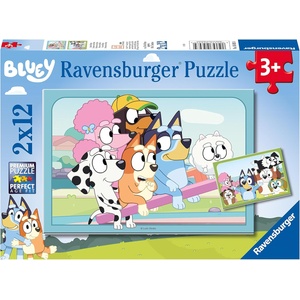 Ravensburger Детски пъзел Ravensburger от 2 x 12 части - Забавление с Блуи (5693) - baby