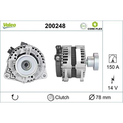 VALEO Alternátor VALEO CORE-FLEX VA 200248