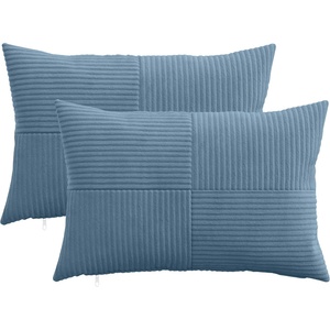 vidaXL Калъфка за възглавница 2 pcs ALMELO Синьо 30 x 50 cm кордурой (913967)