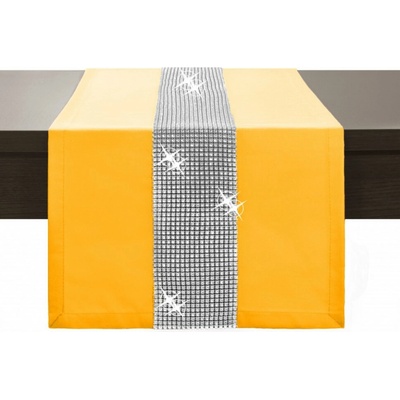 Mondo Běhoun Glamour se zirkony žlutý Žlutá 40x110 cm