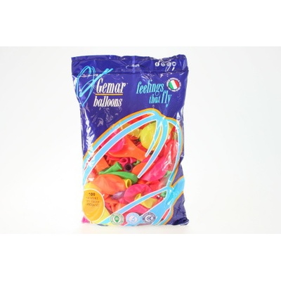 GEMAR Balónek nafukovací kulatý fluorescenční 26 82cm lesklý 7 barev GF90