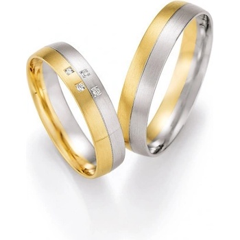 Honeymoon zlaté snubní prsteny 66 43010 045WG