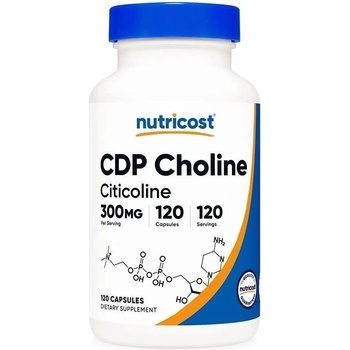 Nutricost CDP Choline, 300 mg, 120 капсули, Nutricost (00876 (204201) NC)