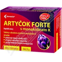 Artyčok Forte s monakolinem K 50+10 tabliet
