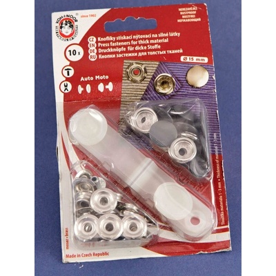 Auto-Moto cvoky - sivá - priemer 1,5 cm - 10 ks