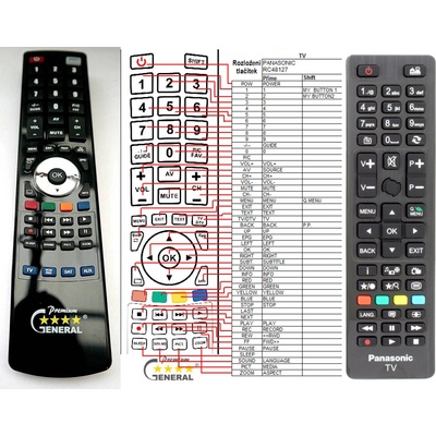 GENERAL PANASONIC RC48127, 30089238 - съвместимо дистанционно управление на марката General (RC48127, 30089238)