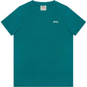 Slazenger Детска тениска Slazenger Junior Boys Plain Tee shirt - Teal