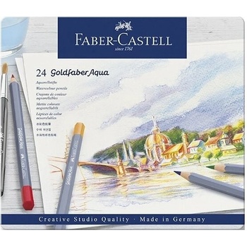 Faber-Castell 114624 Goldfaber Aqua akvarelové plechová krabička 24 ks