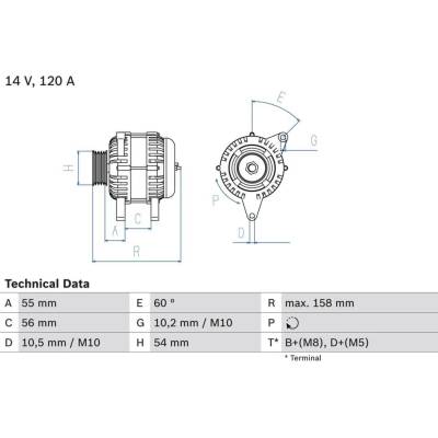 Alternátor BOSCH 0 986 047 330
