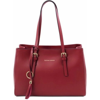 Tuscany Leather Kožená shopper taška TL Bag Červená