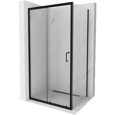 Mexen Apia Плъзгаща се душ кабина 90 x 80 см, прозрачна, черна - 840-090-080-70-00 (840-090-080-70-00)