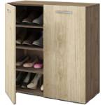 Bogdan Furniture I Шкаф за обувки Мебели Богдан Модел 4050, Орех адмирал/Кестен вирджиния