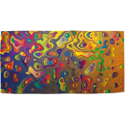 Sablio Ručník s potiskem Barevné skvrny 50 x 100 cm