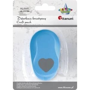TITANUM Hole punch with 25mm heart motif