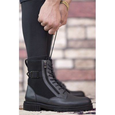 Riccon Мъжки боти с цип 0012134 - Опушеносиви #359284 (359284_Черно)